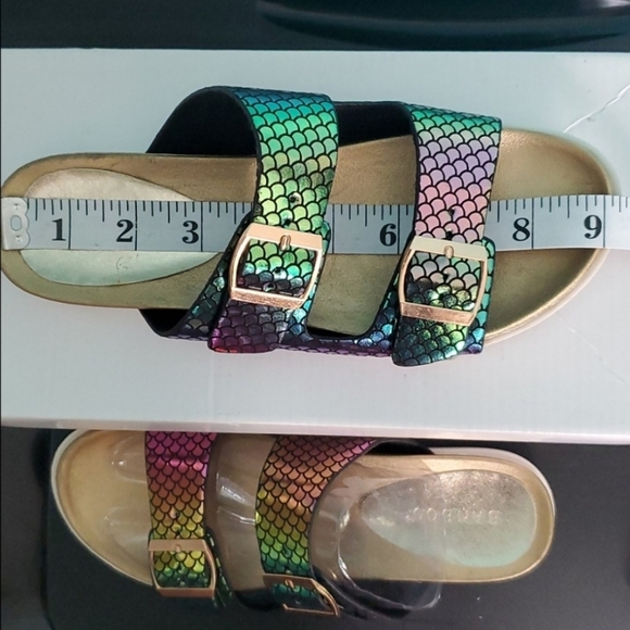 NIB Bamboo Mermaid Pattern Sandal Slide - Picture 9 of 11